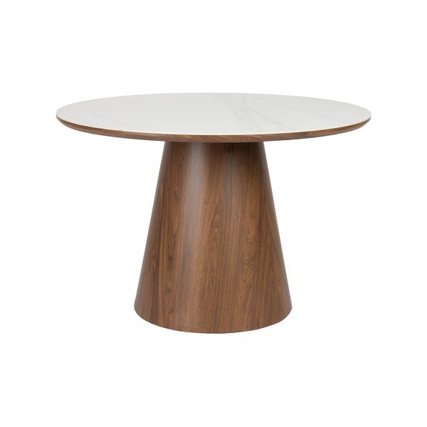 Tavolo da pranzo rotondo con piano in pietra ø 115 cm Almira – White Label