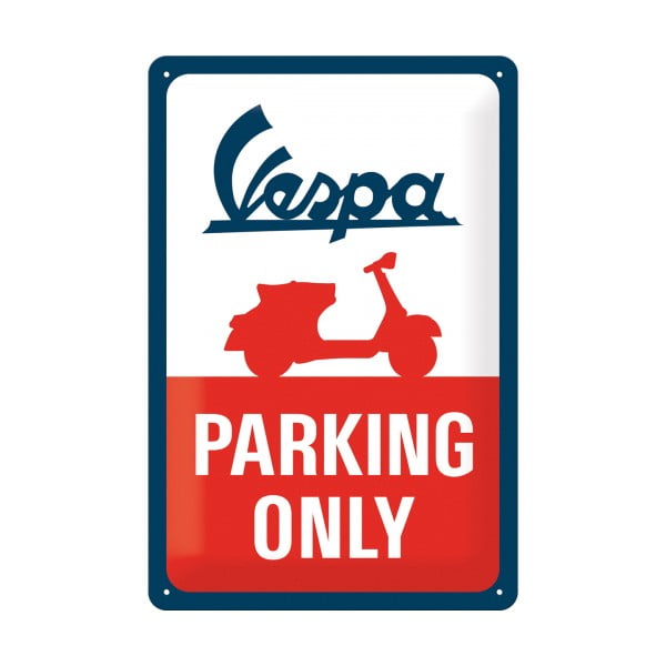 Insegna in metallo 20x30 cm Vespa Parking Only - Postershop