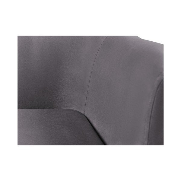 Grafitově šedá sametová pohovka Kooko Home Glam, 125 cm-image-3