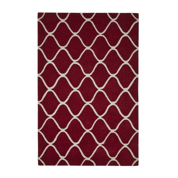 Tappeto in lana rossa 170x120 cm Elements EL - Think Rugs