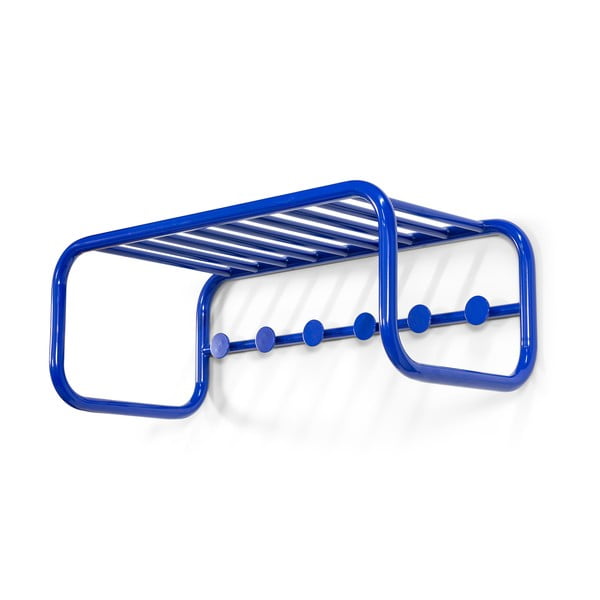 Attaccapanni da parete blu in metallo con scaffale 72 cm Retro – Spinder Design-image-2