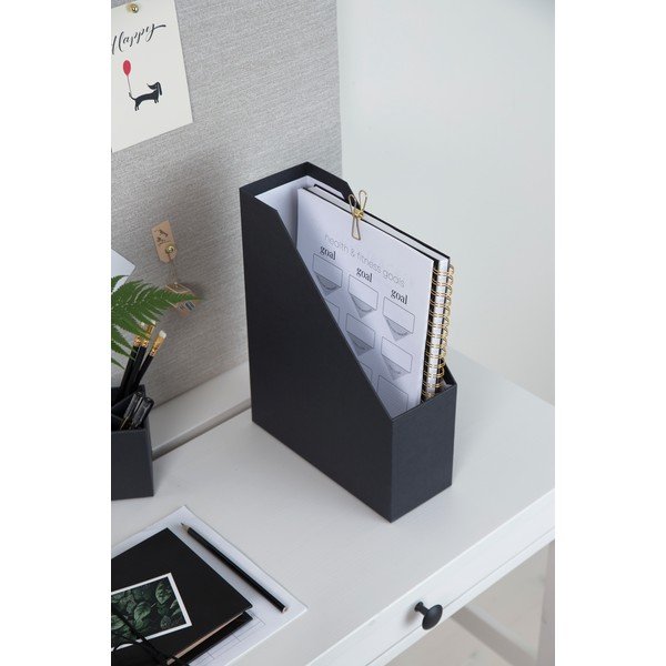 Organizzatore di documenti grigio scuro Viktoria - Bigso Box of Sweden-image-1