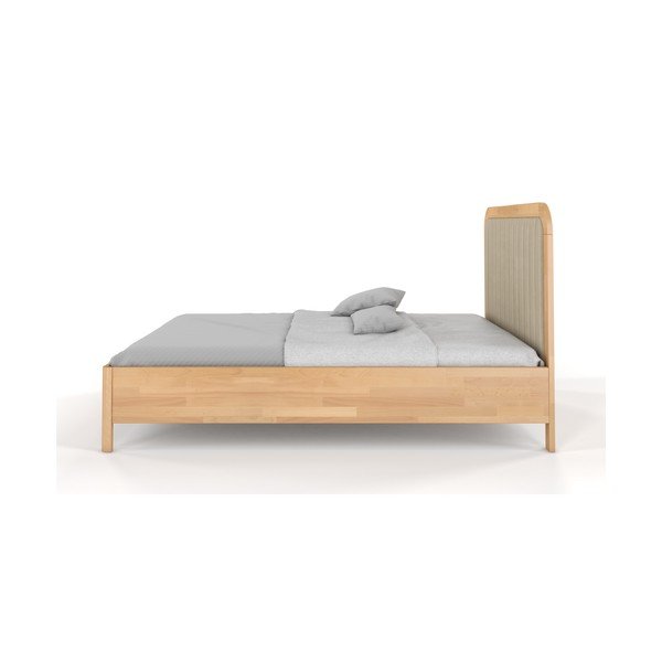 Letto matrimoniale in faggio naturale scuro Visby , 200 x 200 cm Modena - Skandica-image-3