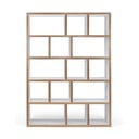 Libreria bianca con bordo in legno 150x198 cm Berlin - TemaHome