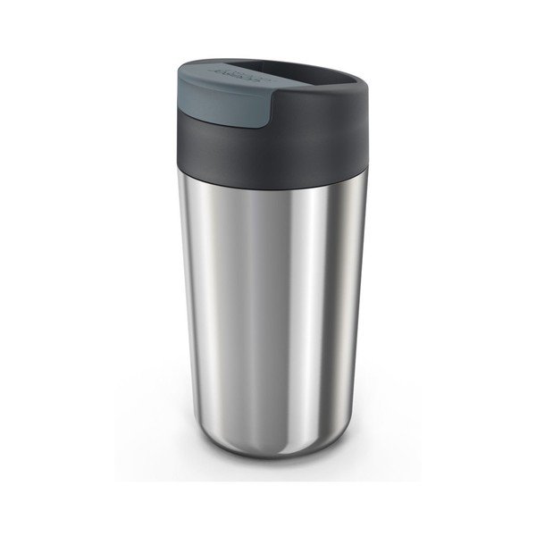 Tazza da viaggio in blu scuro-argento 450 ml Sipp - Joseph Joseph