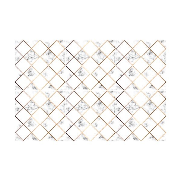 Set di 24 adesivi murali Marble and Goldy, 10 x 10 cm - Ambiance-image-2