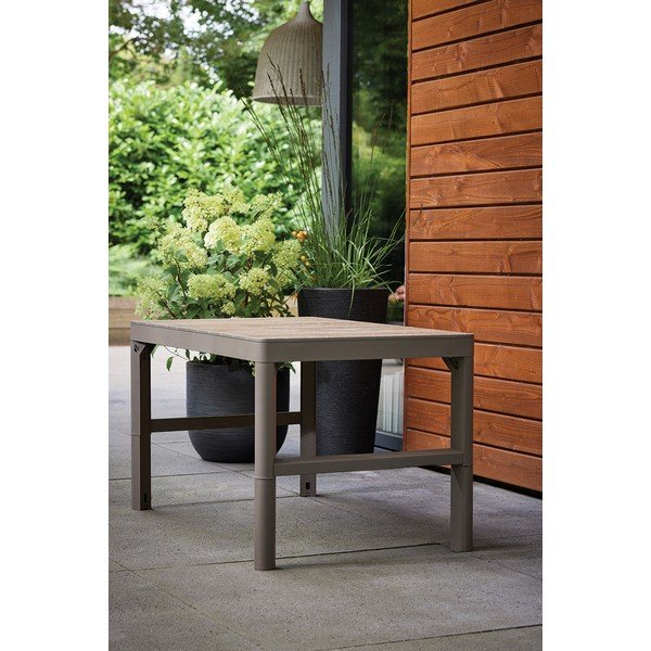 Tavolino da giardino con effetto noce 71,5x116 cm Lyon – Keter-image-4