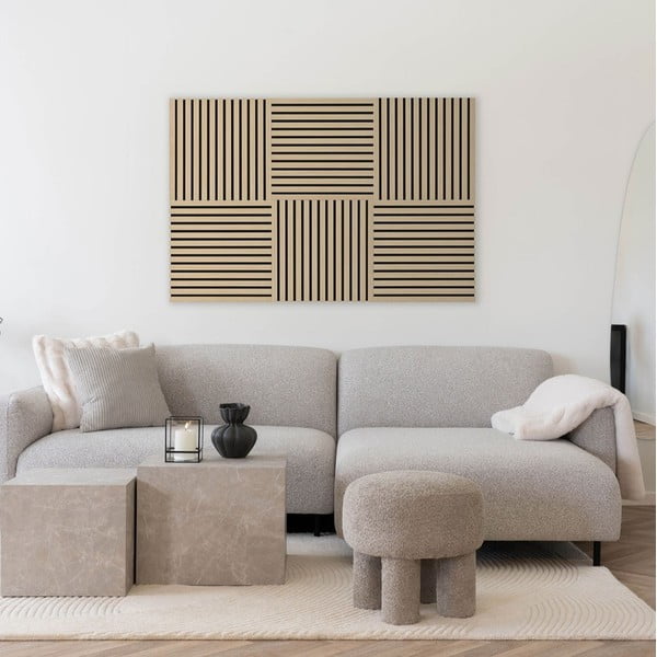 Set di pannelli acustici 2 pz 52x52 cm Oak – House Nordic-image-1