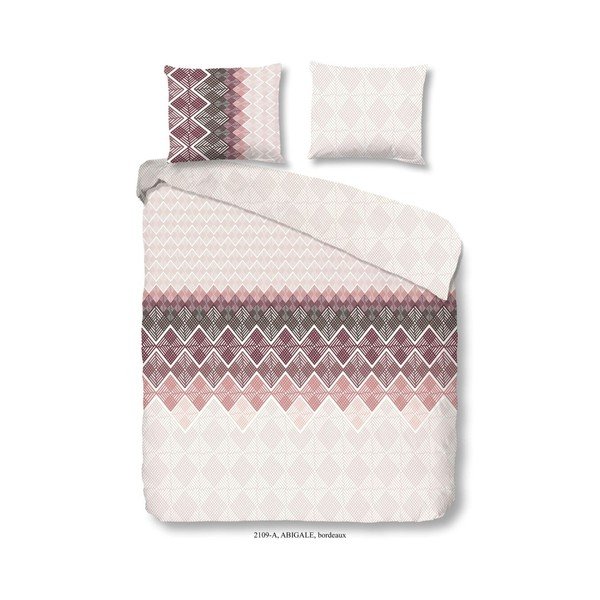 Bavlněné povlečení na dvoulůžko Good Morning Abigale Bordeaux, 200 x 200 cm