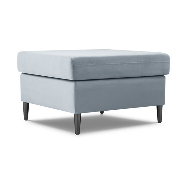 Poggiapiedi azzurro con rivestimento in velluto Kyoto – Cosmopolitan Design-image-1