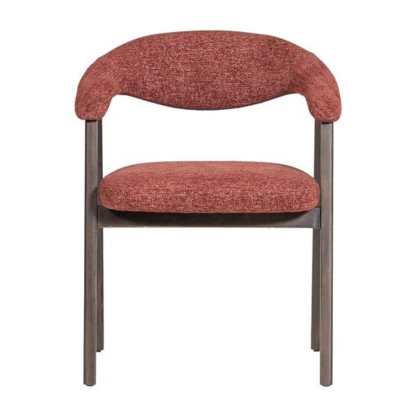 Sedie da pranzo in set burgundy imbottito con braccioli 2 pz Avar – WOOOD-image-3