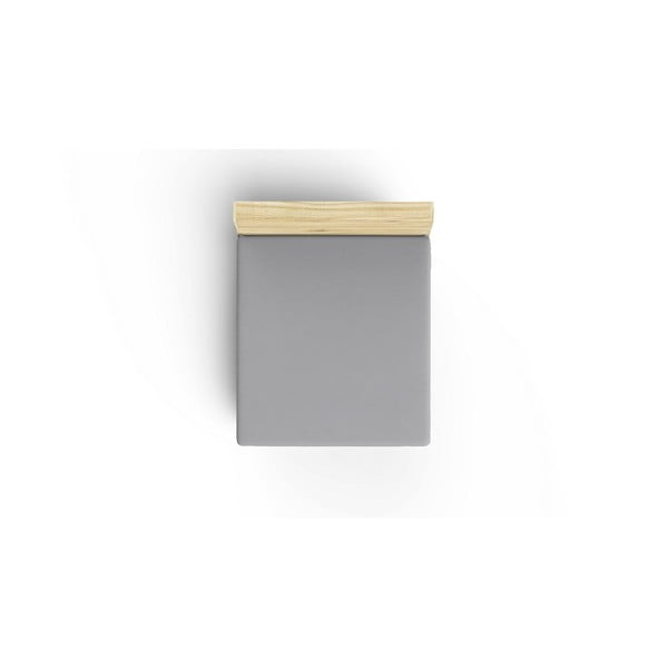 Lenzuolo grigio in cotone elasticizzato 140x190 cm - Mijolnir