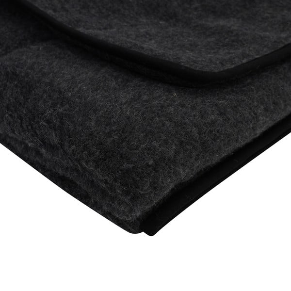 Coperta in lana merino nera, 220 x 200 cm - Native Natural-image-1
