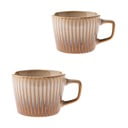Tazze in set per cappuccino beige in gres 2 pz 190 ml Tone – Dakls