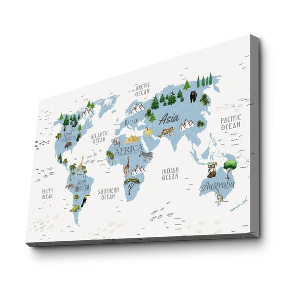 Quadro per bambini 45x70 cm Map - Wallity-image-2