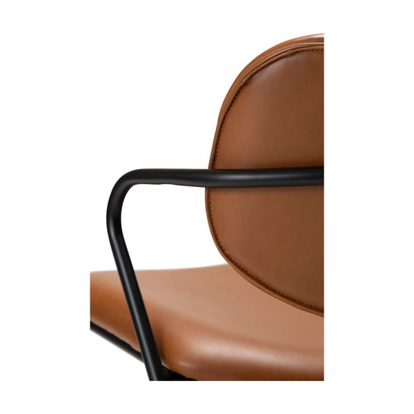 Poltrona in similpelle marrone cognac Zed - DAN-FORM Denmark-image-1