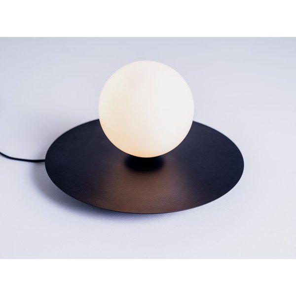 Lampada da tavolo nera con paralume in vetro (altezza 17 cm) Skiva Ball - CustomForm-image-2