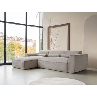 Divano angolare componibile beige (con penisola a sinistra) Flex Felix – Miuform
