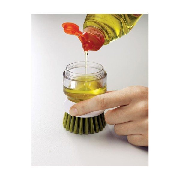 Spazzola di palma verde con dispenser e supporto - Joseph Joseph-image-3