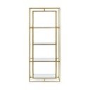 Libreria dorata in acciaio 68x172,5x28 cm Elenor – Bizzotto