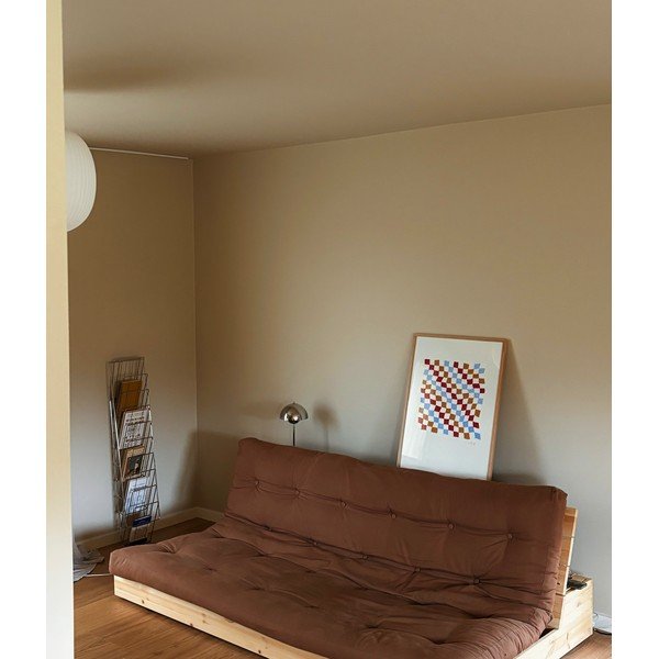 Divano letto in velluto a coste rosa 196 cm Base - Karup Design-image-1