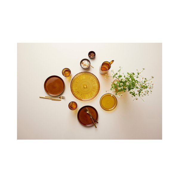 Piatto da portata in vetro arancione ø 30 cm Kusintha - Bitz-image-2