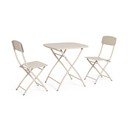Set da pranzo da giardino beige in acciaio per 2 persone Yvonne – Bizzotto