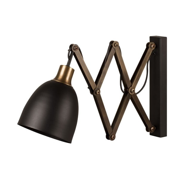 Lampada da parete in nero e bronzo ø 16 cm Sivani - Opviq lights