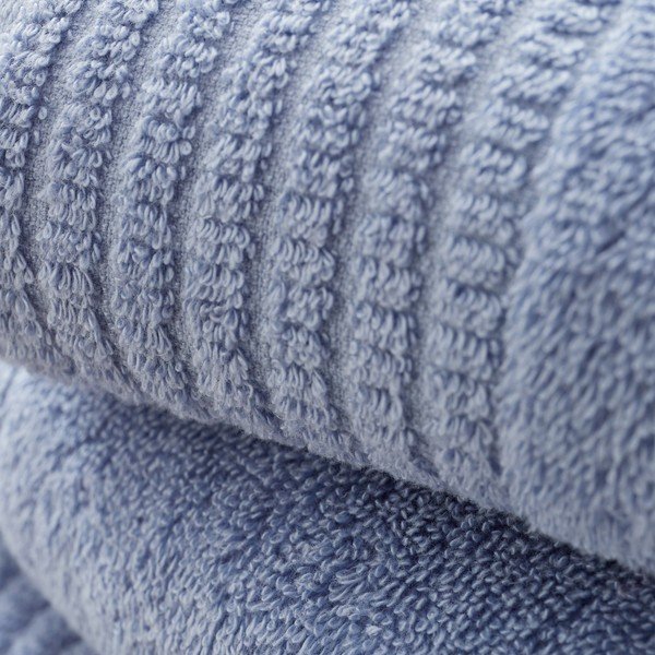 Asciugamano in cotone blu 90x140 cm - Bianca-image-2