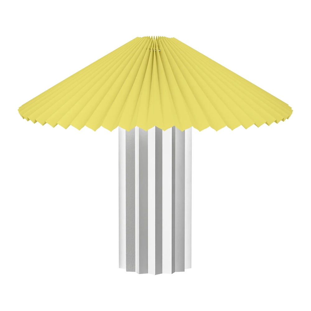 Lampada da tavolo gialla/argentata con paralume in tessuto con intensità regolabile (altezza totale 36 cm) Taite – Blomus | Abat-jour e lampade da tavolo