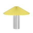 Lampada da tavolo gialla/argentata con paralume in tessuto con intensità regolabile (altezza totale 36 cm) Taite – Blomus