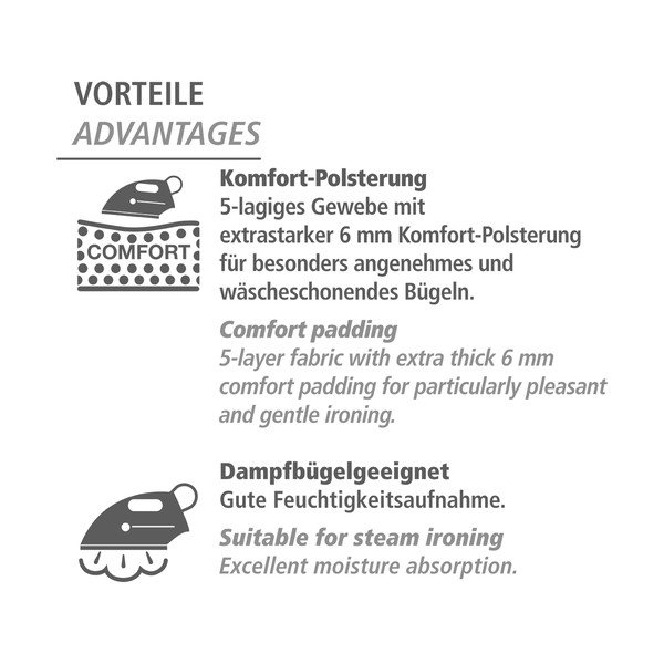 Copri asse da stiro in cotone blu Air M AIR Comfort - Wenko-image-4