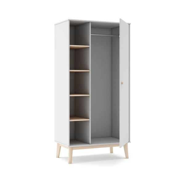 Armadio bianco per bambini 90x181 cm Esteban - Marckeric-image-4