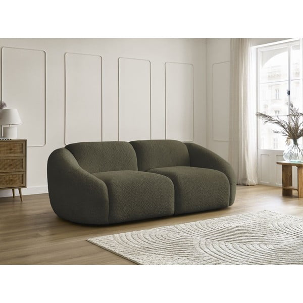 Divano verde con rivestimento in bouclé 230 cm Tina – Bobochic Paris-image-4