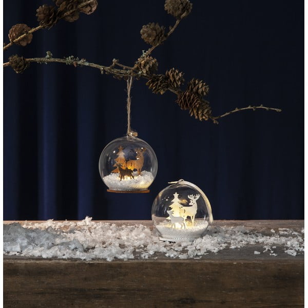 Decorazione luminosa con motivo natalizio in colore naturale ø 8 cm Fauna - Star Trading-image-4