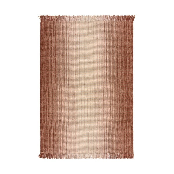 Tappeto rosso reversibile tessuto a mano in juta 120x170 cm Jute Ombre Red - Flair Rugs