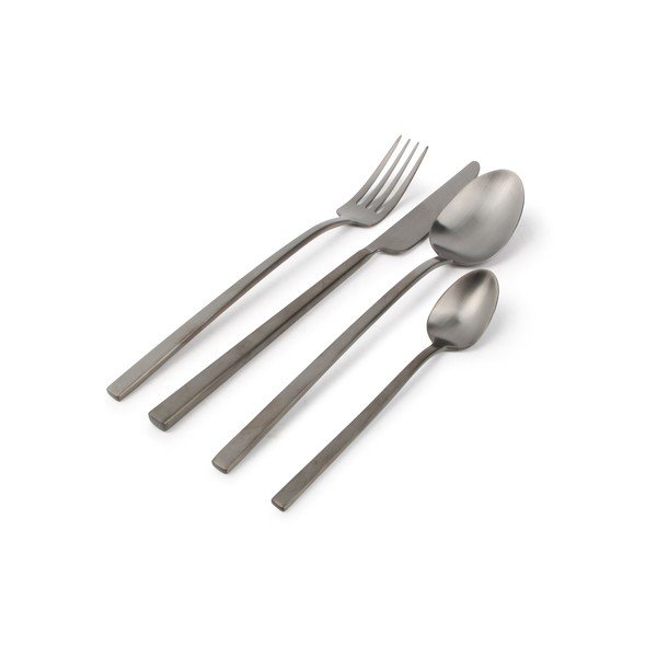 Posate color nero opaco in acciaio inox 16 pz per 4 persone Terno – S|P Collection