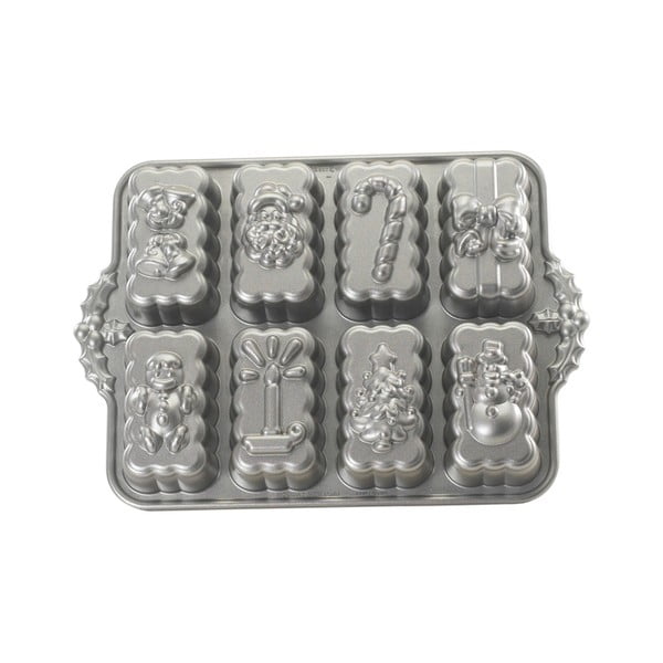8 stampi per biscotti di pasta frolla in argento di Natale, 1,4 l - Nordic Ware