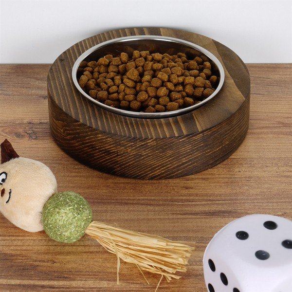 Ciotola per cani con base in legno massiccio di abete rosso - Petpetite-image-2