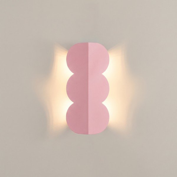 Lampada da parete rosa in alluminio BISCUIT – Thoro-image-3