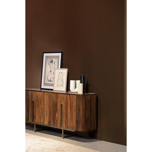 Credenza dorata/di colore naturale in mango massiccio 160x75x40 cm Vilas – Bizzotto-image-1