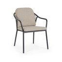 Sedia da esterno marrone chiaro in metallo Edvige – Bizzotto