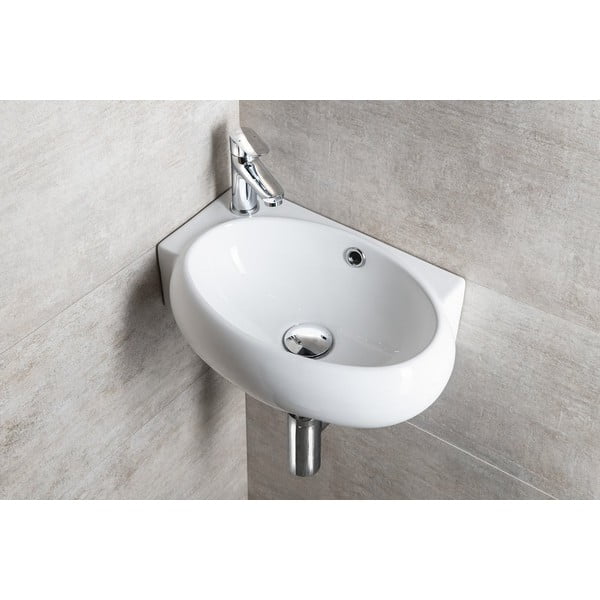 Lavabo bianco in ceramica 43x28,5 cm Ribera – Sapho-image-4