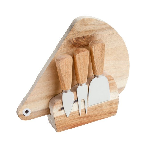 Set di 3 coltelli da formaggio e tagliere in acacia - Brandani