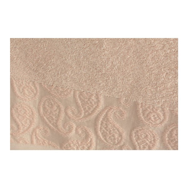 Set di 2 asciugamani da bagno rosa cipria Madame Coco Sal, 90 x 150 cm - Foutastic-image-1