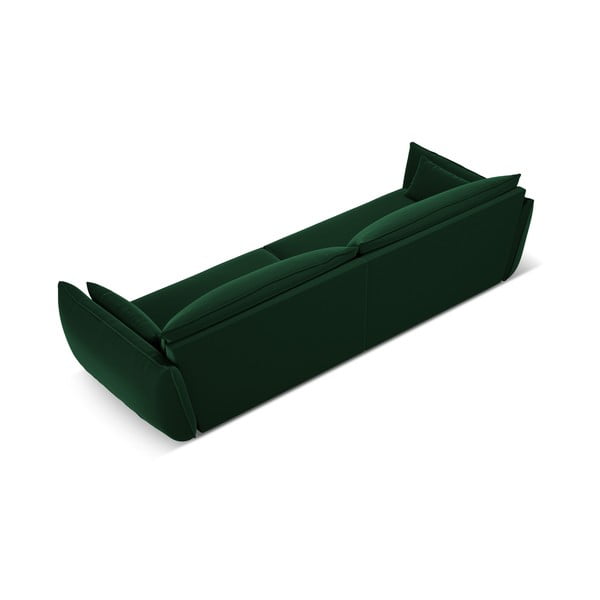 Divano verde scuro con rivestimento in velluto 248 cm Vanda – Mazzini Sofas-image-3