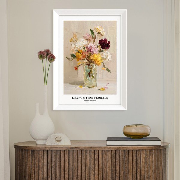 Dipinto stampato con cornice inclusa 56x75 cm Sunny Bouquet – Styler-image-2