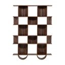 Libreria marrone scuro in mango massiccio 130x180x35 cm Sinne – WOOOD