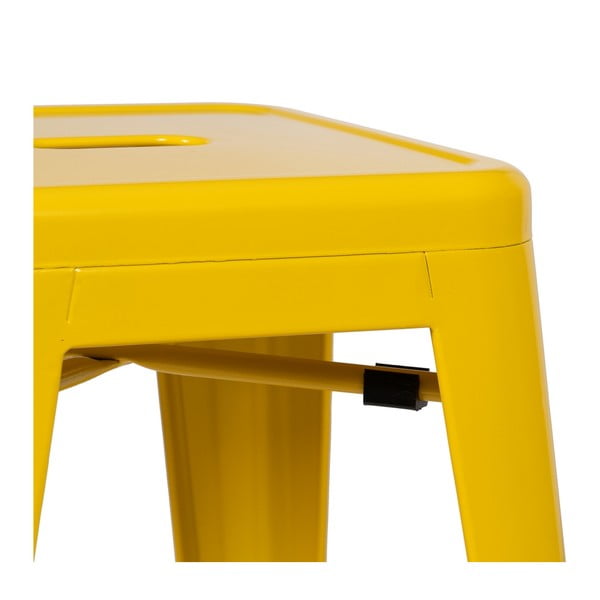 Set di sedie da bar gialla in metallo 2 pz (altezza della seduta 76,5 cm) – Ixia-image-3