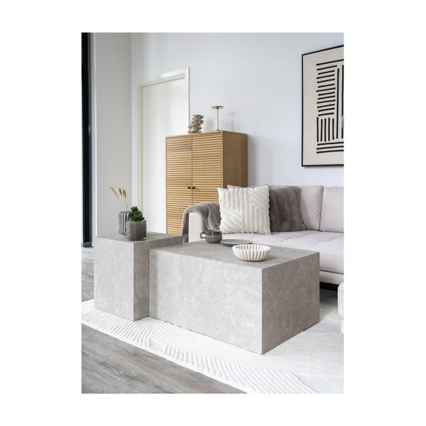 Tavolino in marmo 40x40 cm Prague - House Nordic-image-4